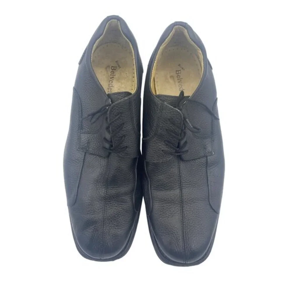 Studio Belvedere Mens Classic Dark Academia Derby Shoes 13D Black Bay Bridge